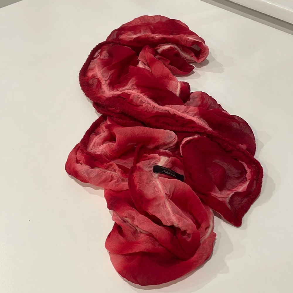 Red & Pink Lightweight Women's Scarf - Elegant Ombre Wrap